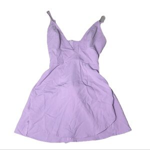 Tobi Lilac Lavender Mini Dress SP Preppy Romantic Pastel Euro-summer Effortless